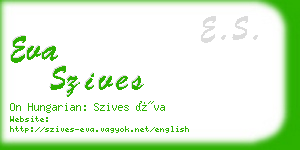 eva szives business card